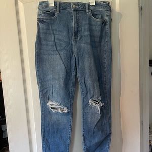 High waisted stretch skinny jeans